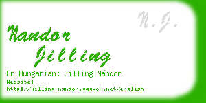 nandor jilling business card